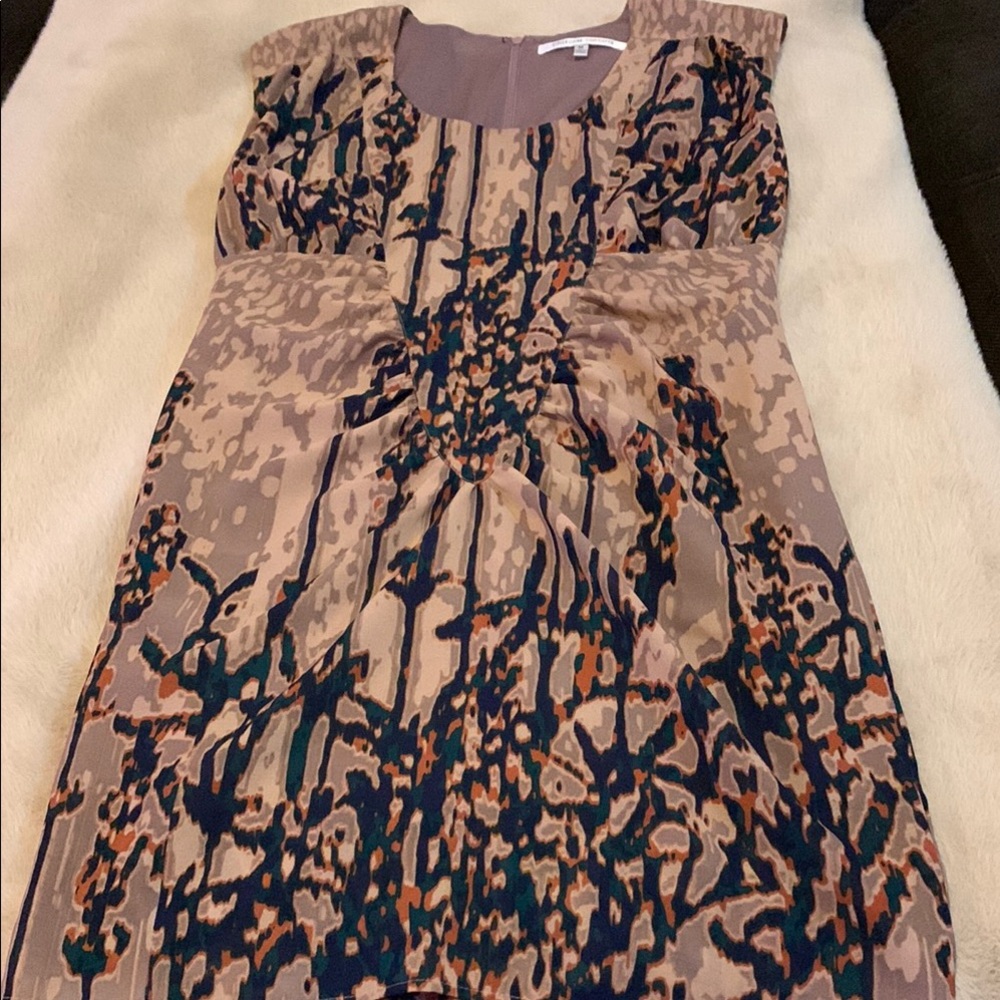 Sleeveless Abstract Patterned Dress